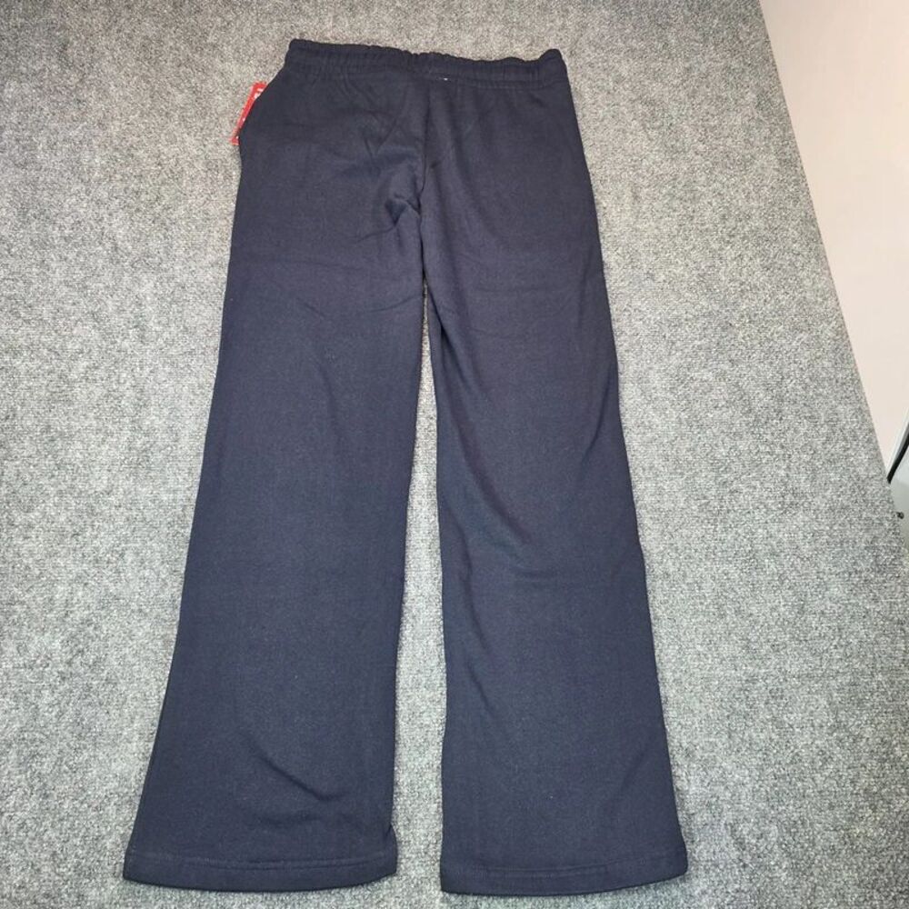 Navy Blue Wide Leg Graphic Sweatpants Size Small - Picture 2 of 7